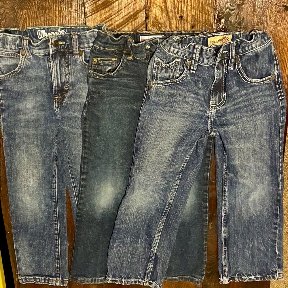 Wrangler Boys Size 6 Blue Jeans (3 pairs)
